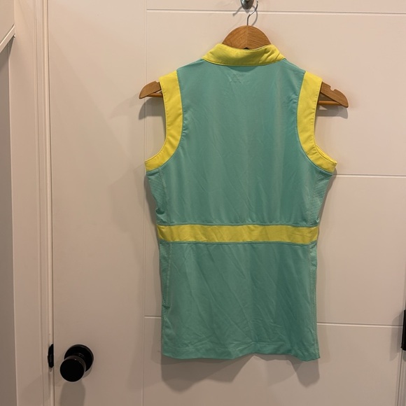 Maggie Lane Sleeveless Aqua and Yellow Women's Top size medium - Picture 6 of 7